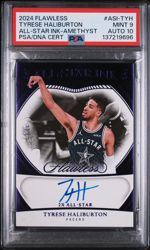 2024 Panini Flawless All-Star Ink Amethyst Tyrese Haliburton #ASI-TYH PSA 9