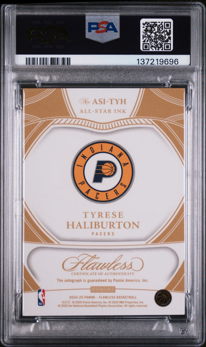2024 Panini Flawless All-Star Ink Amethyst Tyrese Haliburton #ASI-TYH PSA 9