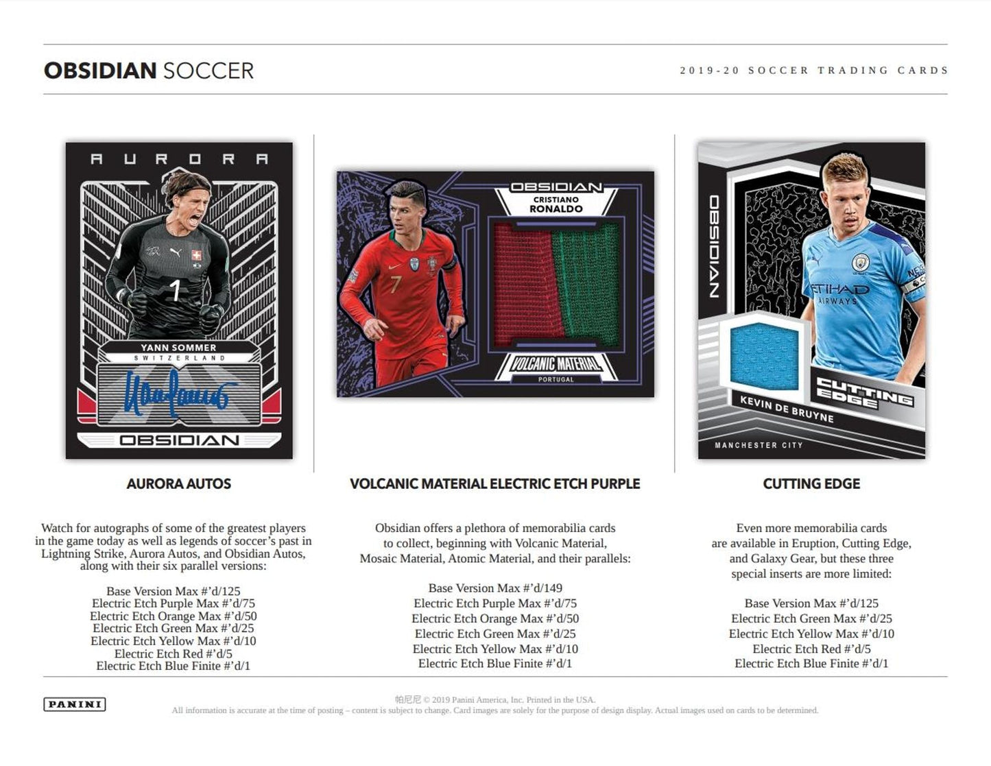 2019-20 Panini Obsidian Soccer Hobby Box