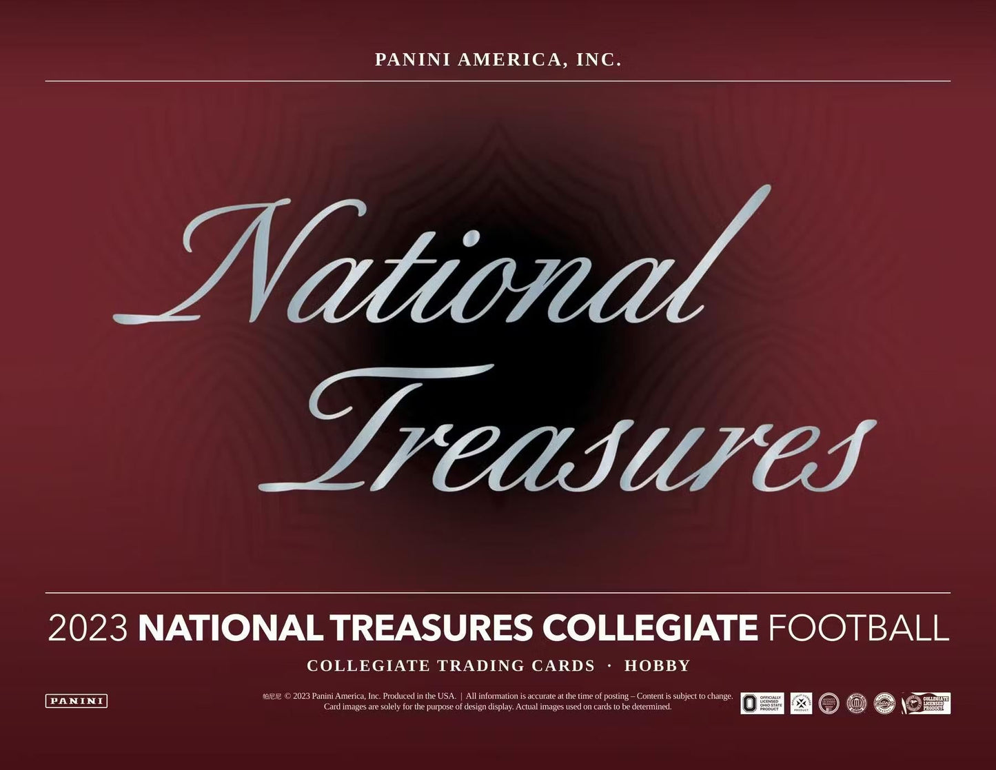 2023 Panini National Treasures Collegiate Football Hobby Box