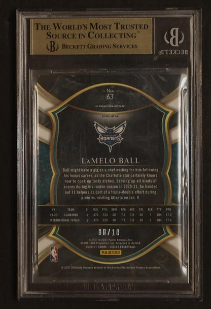 2020 Panini Select Disco Gold Prizm Lamelo Ball #63 /10 BGS 9.5