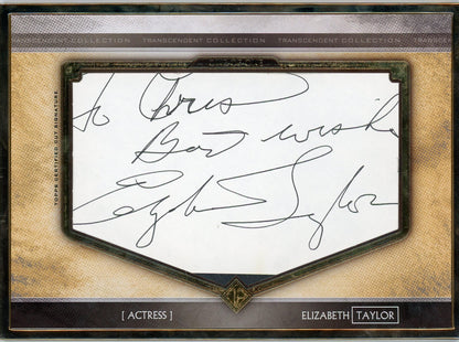 2020 Topps Transcendent Collection TCS-ET Elizabeth Taylor Transcendent Collection Auto