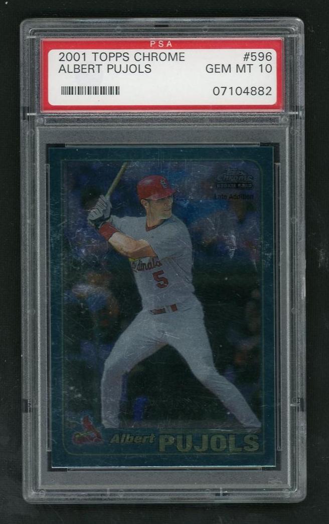 2001 Topps Chrome Albert Pujols #596 PSA 10