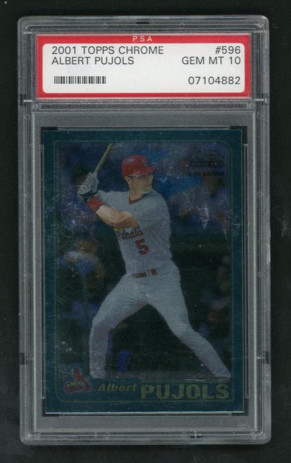 2001 Topps Chrome Albert Pujols #596 PSA 10