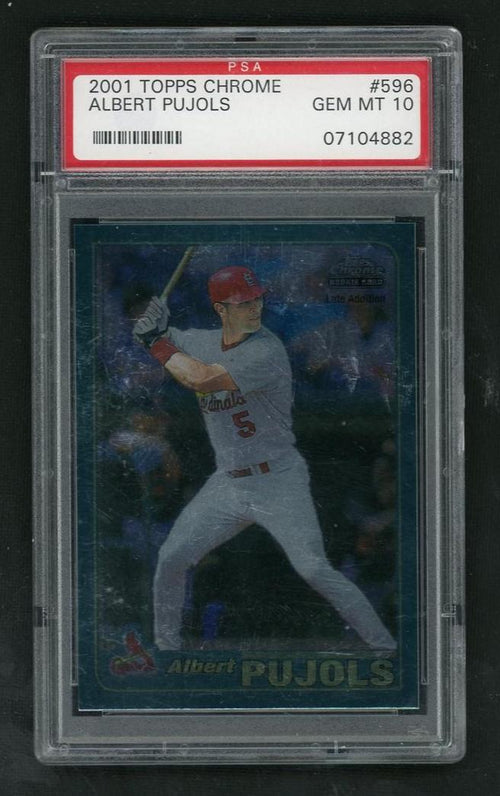 2001 Topps Chrome Albert Pujols #596 PSA 10
