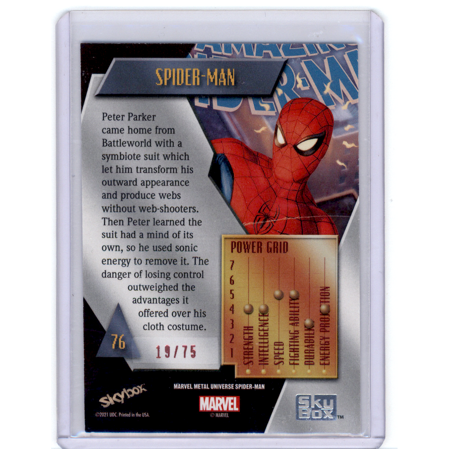 2021 SkyBox Marvel Metal Universe Spider-Man 19/75 #76