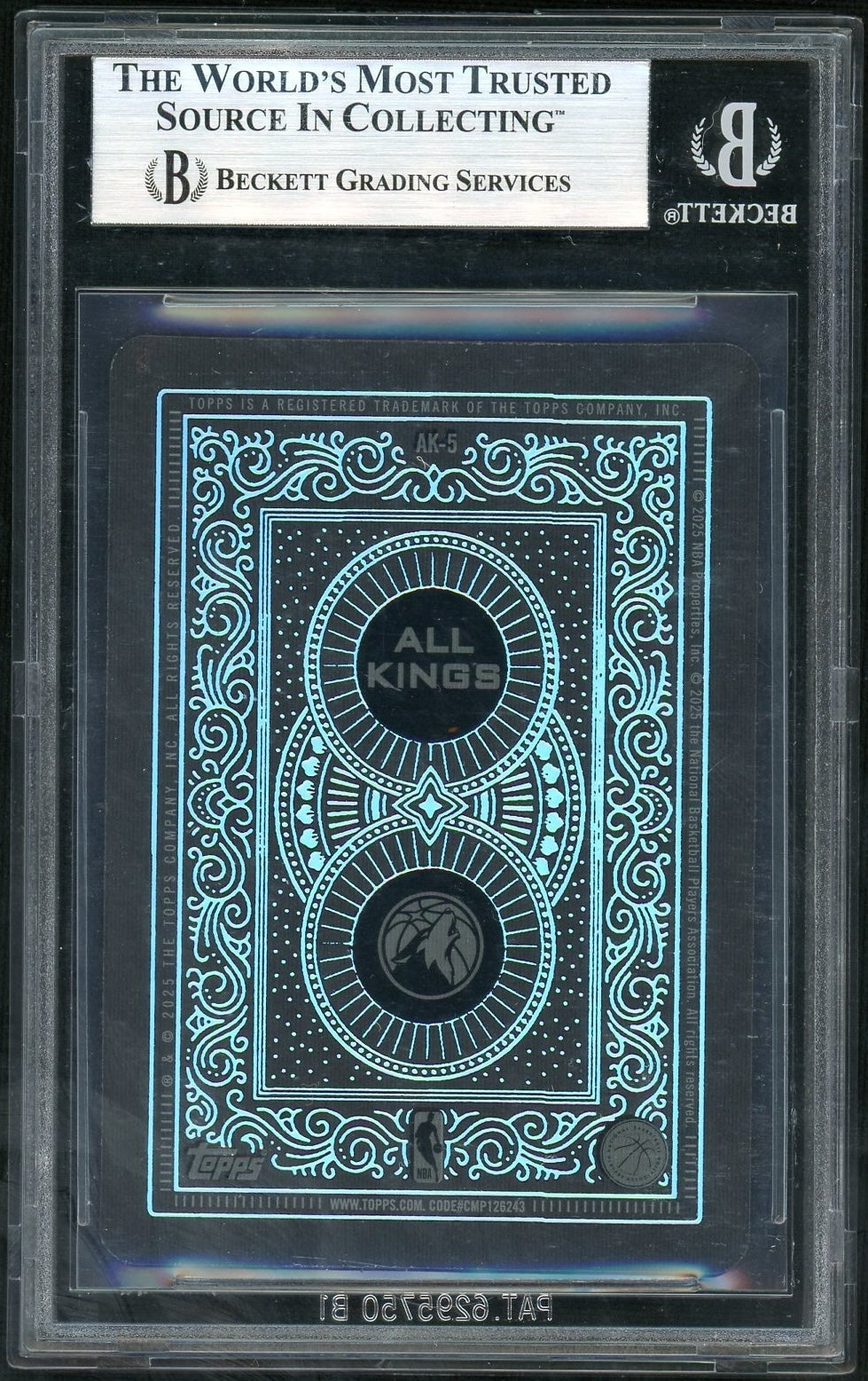 2025 Topps All Kings Anthony Edwards #AK5 /50 BGS 9
