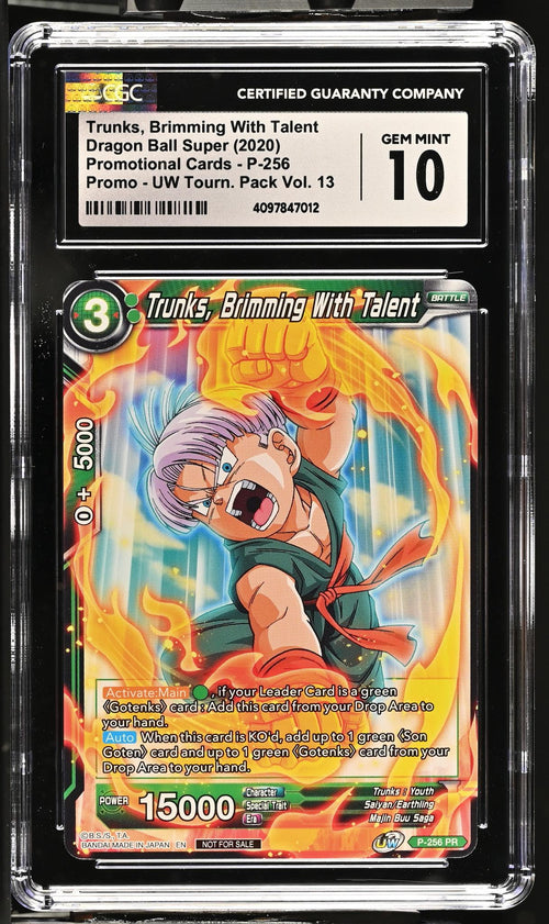 2020 Dragon Ball Super #P-256 Trunks Promo - UW Tourn. Pack Vol. 13 CGC 10
