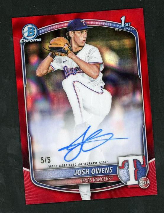 2023 Bowman Chrome Josh Owens Red 1st Auto /5