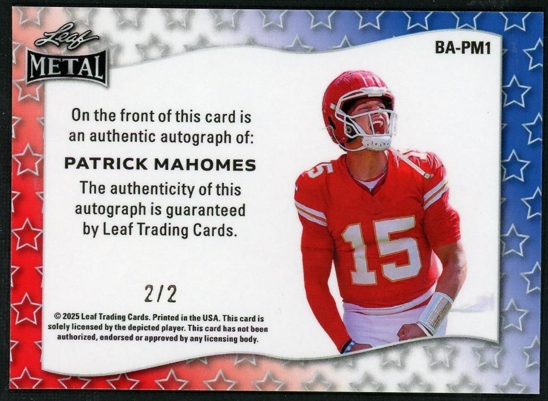 2025 Leaf Metal Patrick Mahomes Auto Independence Day /2