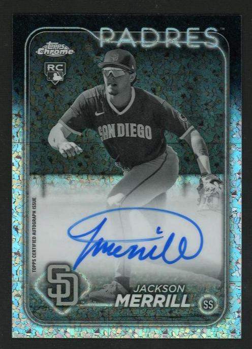 2023 Topps Chrome RA-JME Jackson Merrill Rookie San Diego Padres Auto