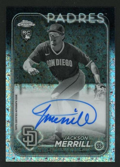 2023 Topps Chrome RA-JME Jackson Merrill Rookie San Diego Padres Auto