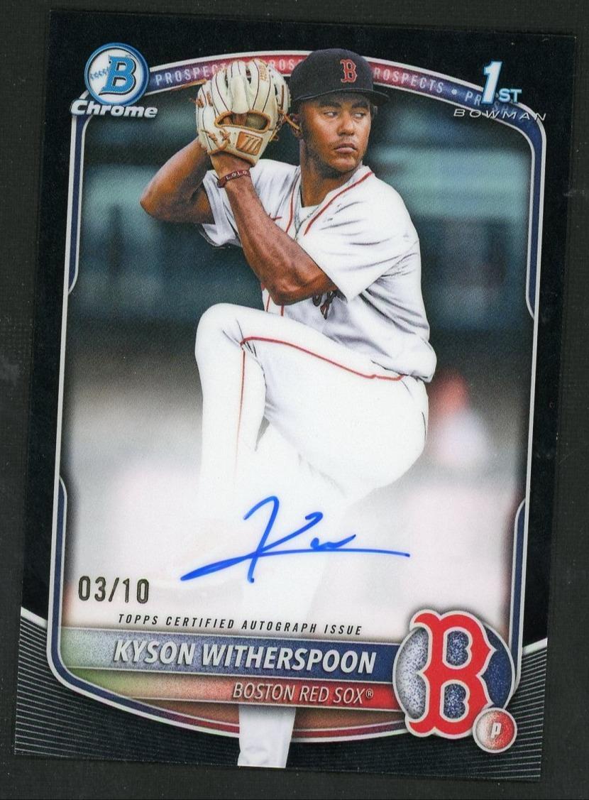 2025 Bowman Draft Kyson Witherspoon Black Refractor 1st Auto /10