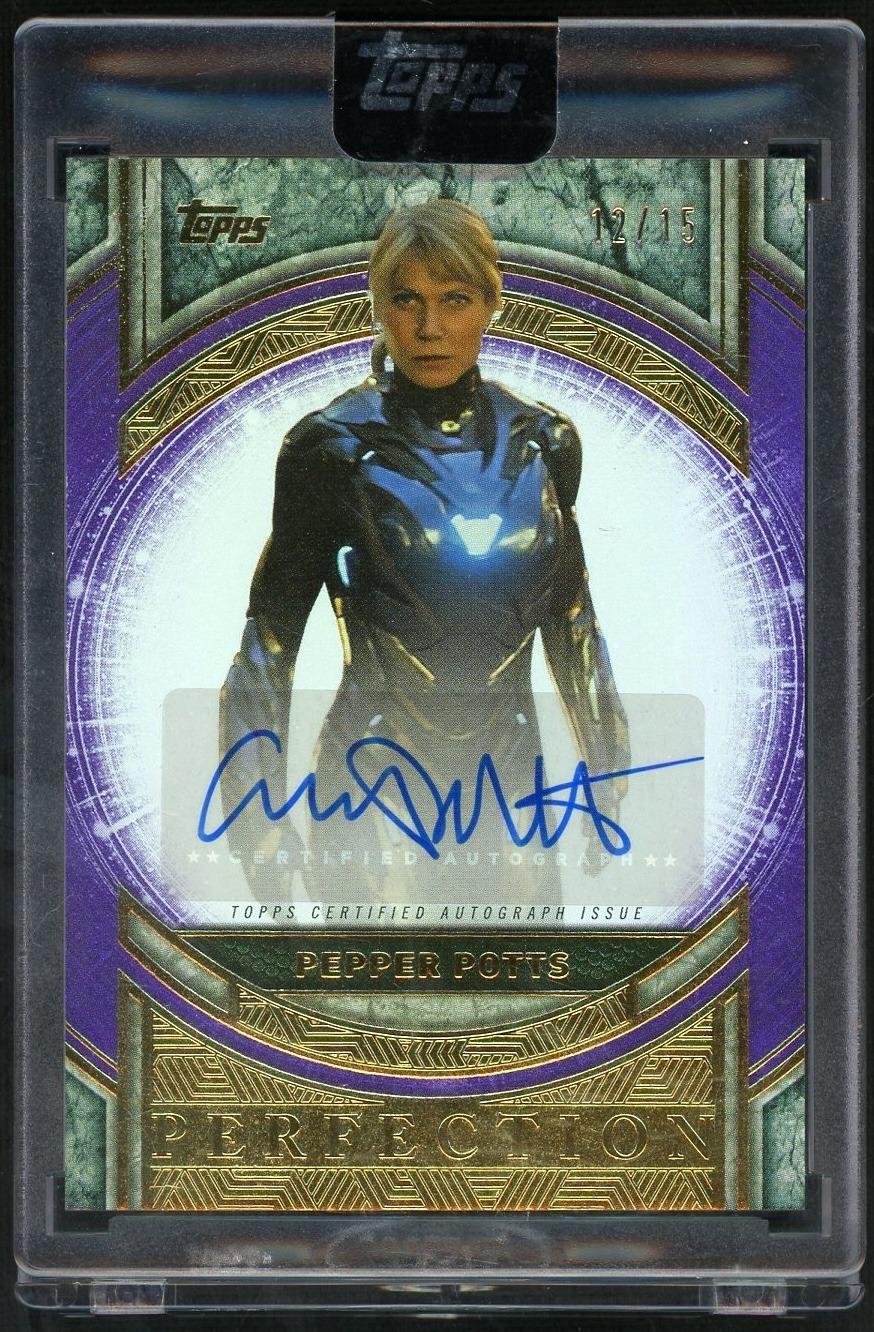 2025 Topps Marvel The Collector Pepper Potts #MP-GP Perfection Purple Auto /15