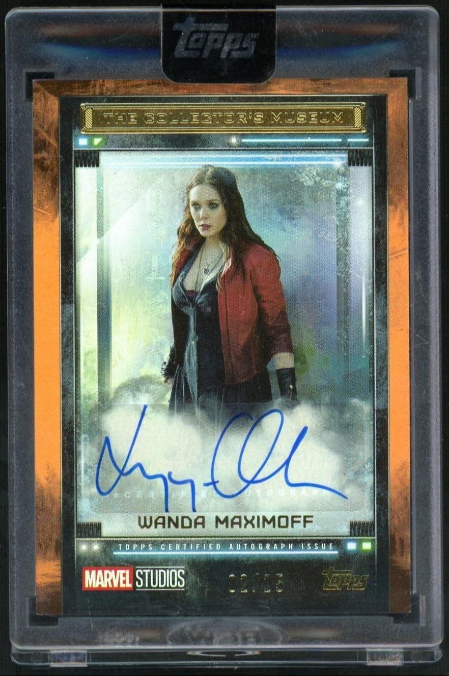 Elizabeth Olson Auto Topps Marvel The Collector Wanda Maximoff Perfection /2