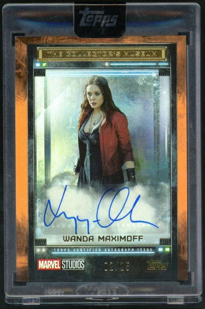 Elizabeth Olson Auto Topps Marvel The Collector Wanda Maximoff Perfection /2
