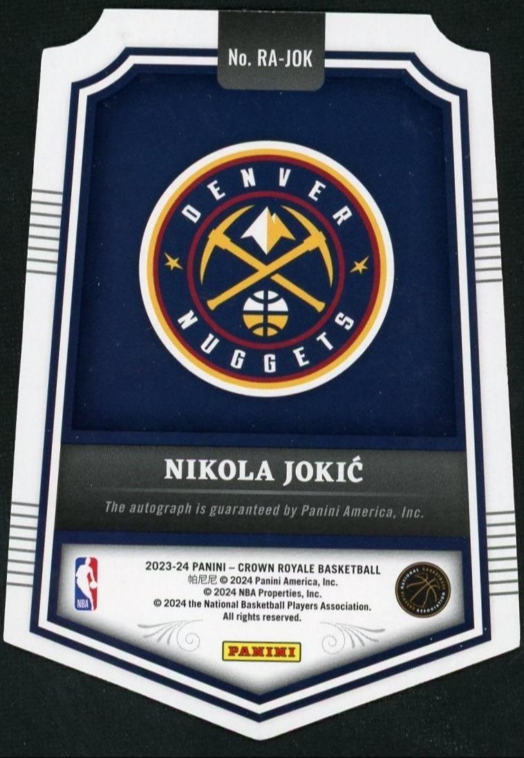 2023 Panini Crown Royale Regal Achievements Signatures Nikola Jokic /25