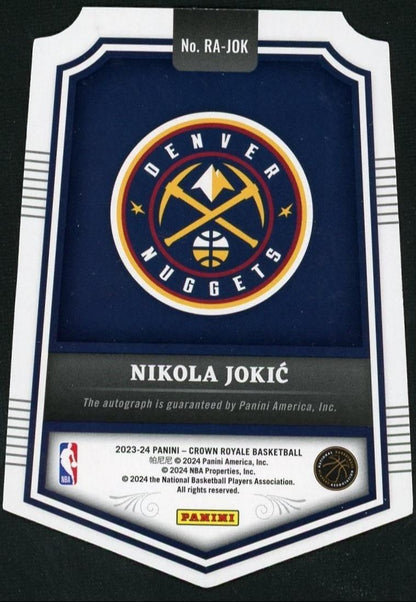 2023 Panini Crown Royale Regal Achievements Signatures Nikola Jokic /25