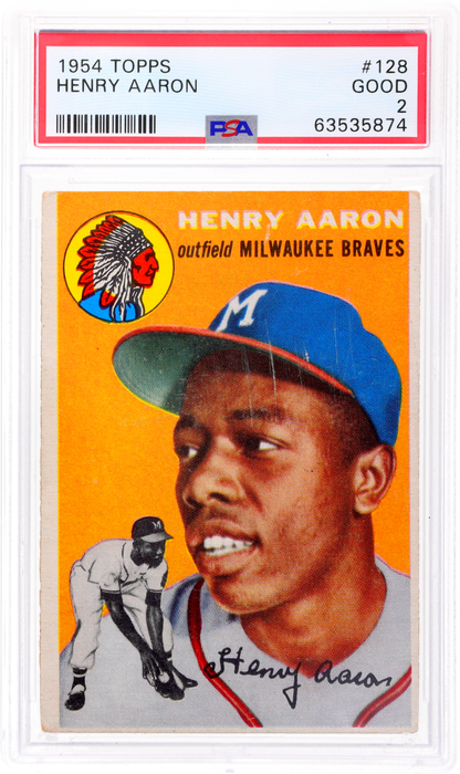 1954 Topps Hank Aaron #128 PSA 2