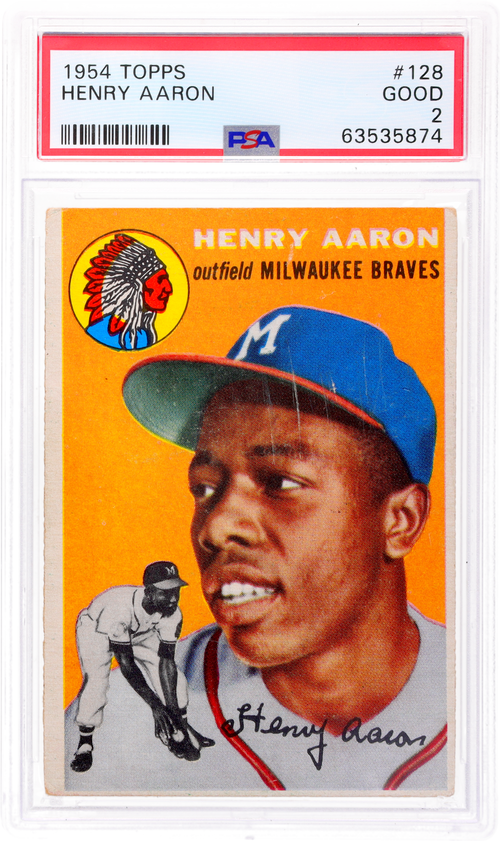 1954 Topps Hank Aaron #128 PSA 2