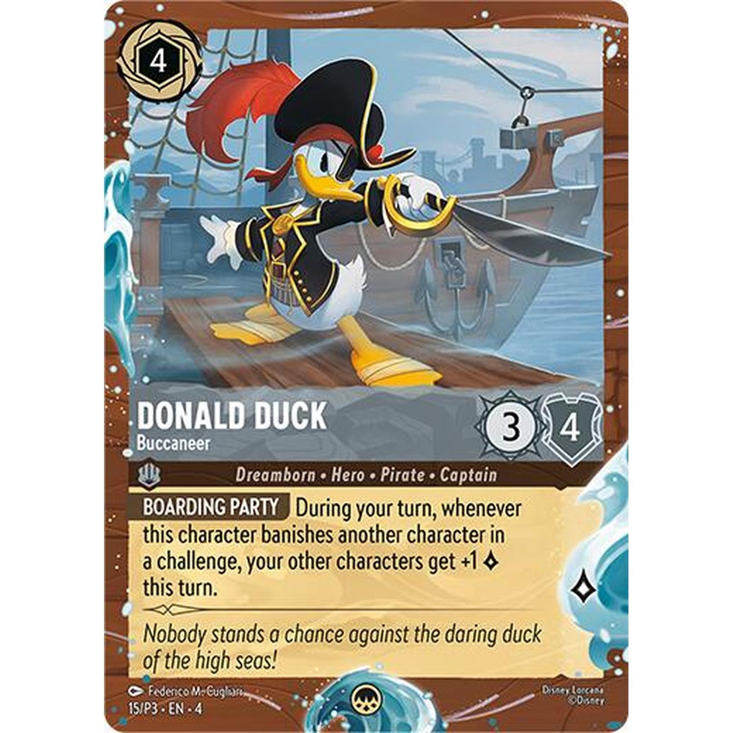 Donald Duck - Buccaneer (Disney Cruise Promo) (15/P3) [Disney Lorcana Promo Cards] Holofoil