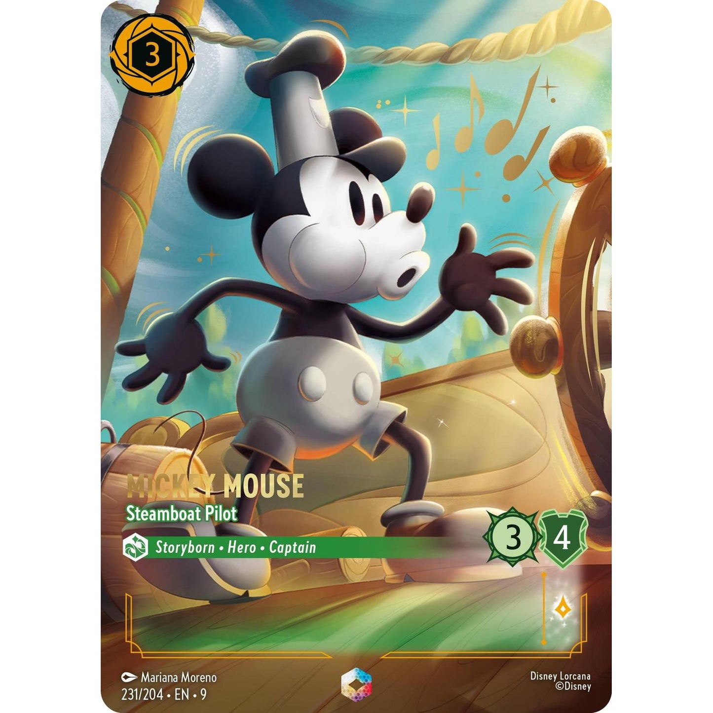 Mickey Mouse - Steamboat Pilot (Enchanted) (231/204) [Fabled] Holofoil