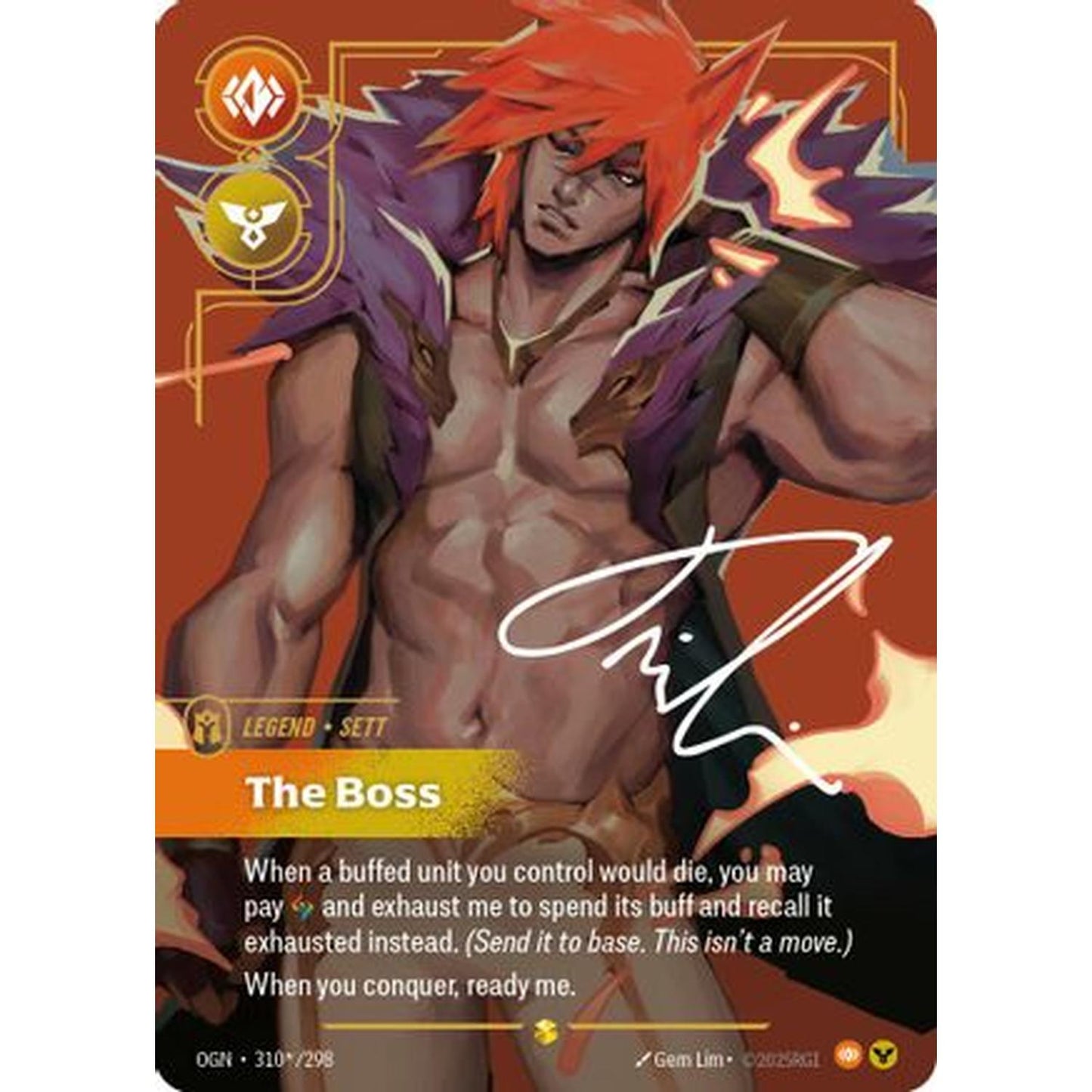 Sett - The Boss (Signature) (310*/298) [Origins] Foil