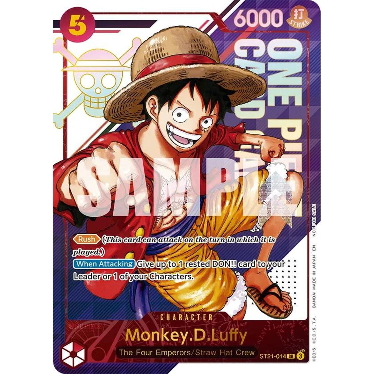 Monkey.D.Luffy - ST21-014 (3rd Anniversary Treasure Campaign Pack) (ST21-014) [One Piece Promotion Cards]  Foil