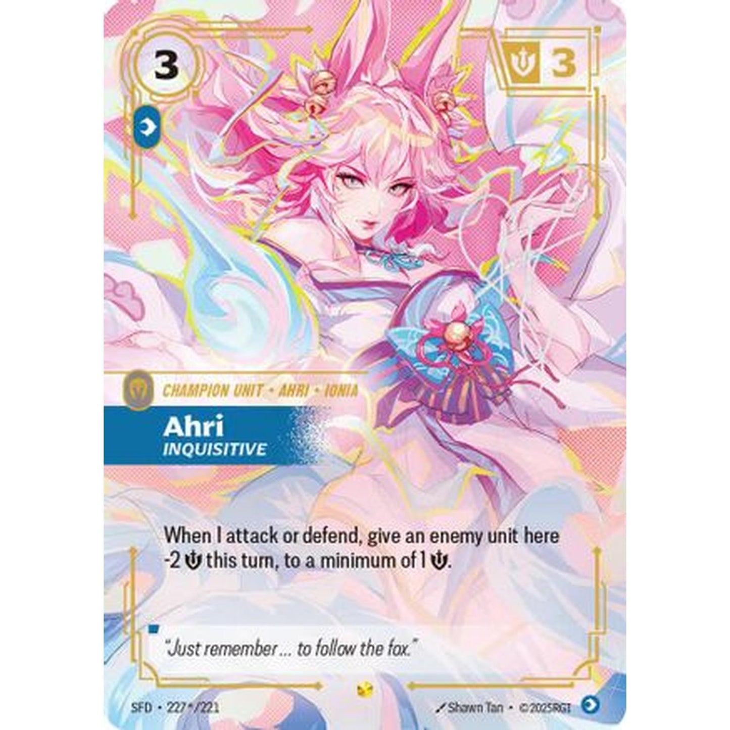 Ahri - Inquisitive (Signature) (227*/221) [Spiritforged] Foil