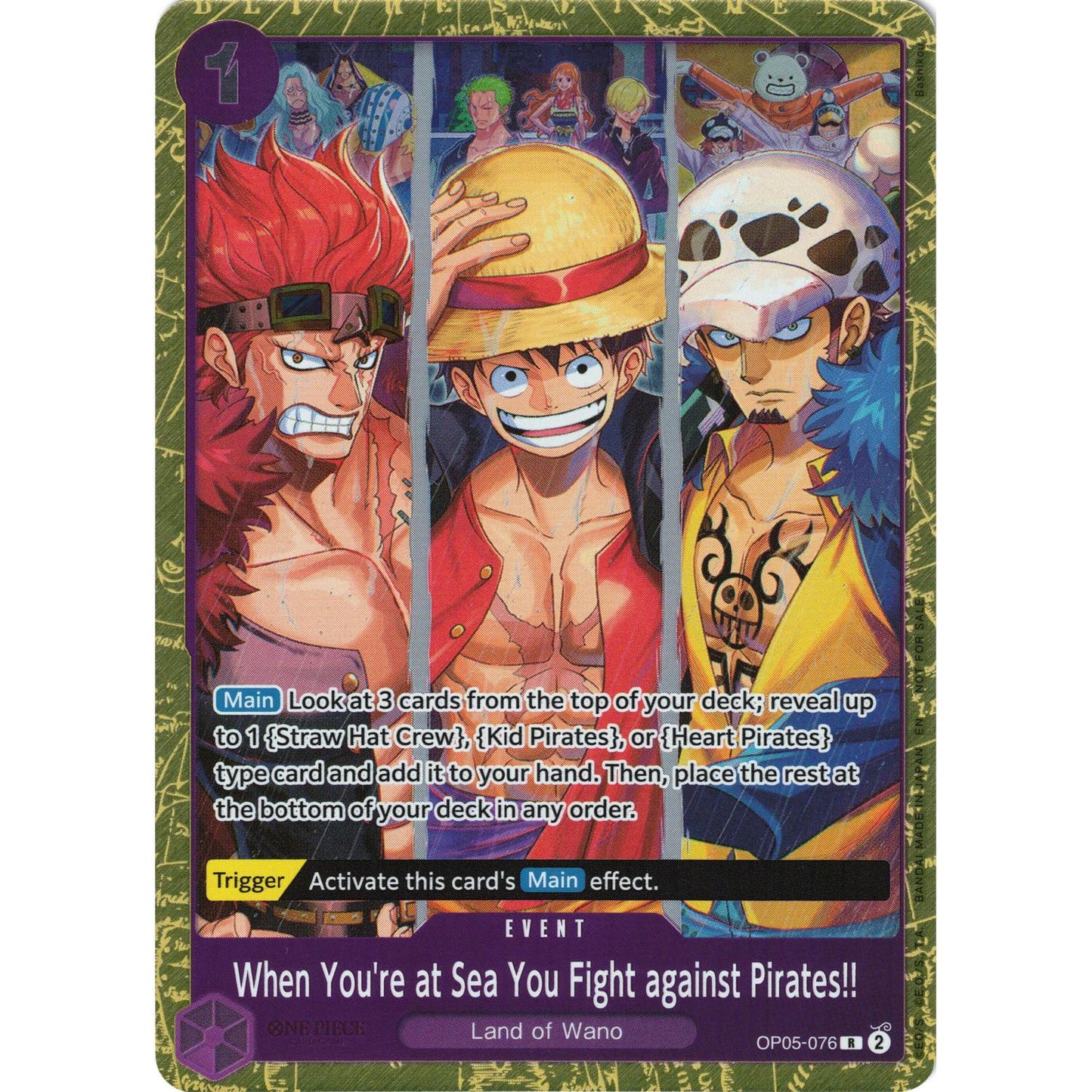 When You're at Sea You Fight against Pirates!! (2025 Pirates League Finals Textured Foil) (OP05-076) [One Piece Promotion Cards]  Foil