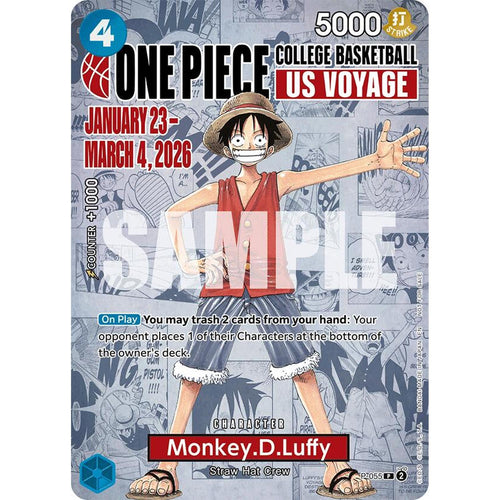 Monkey.D.Luffy (055) (College Basketball US Voyage) (P-055) [One Piece Promotion Cards]  Foil