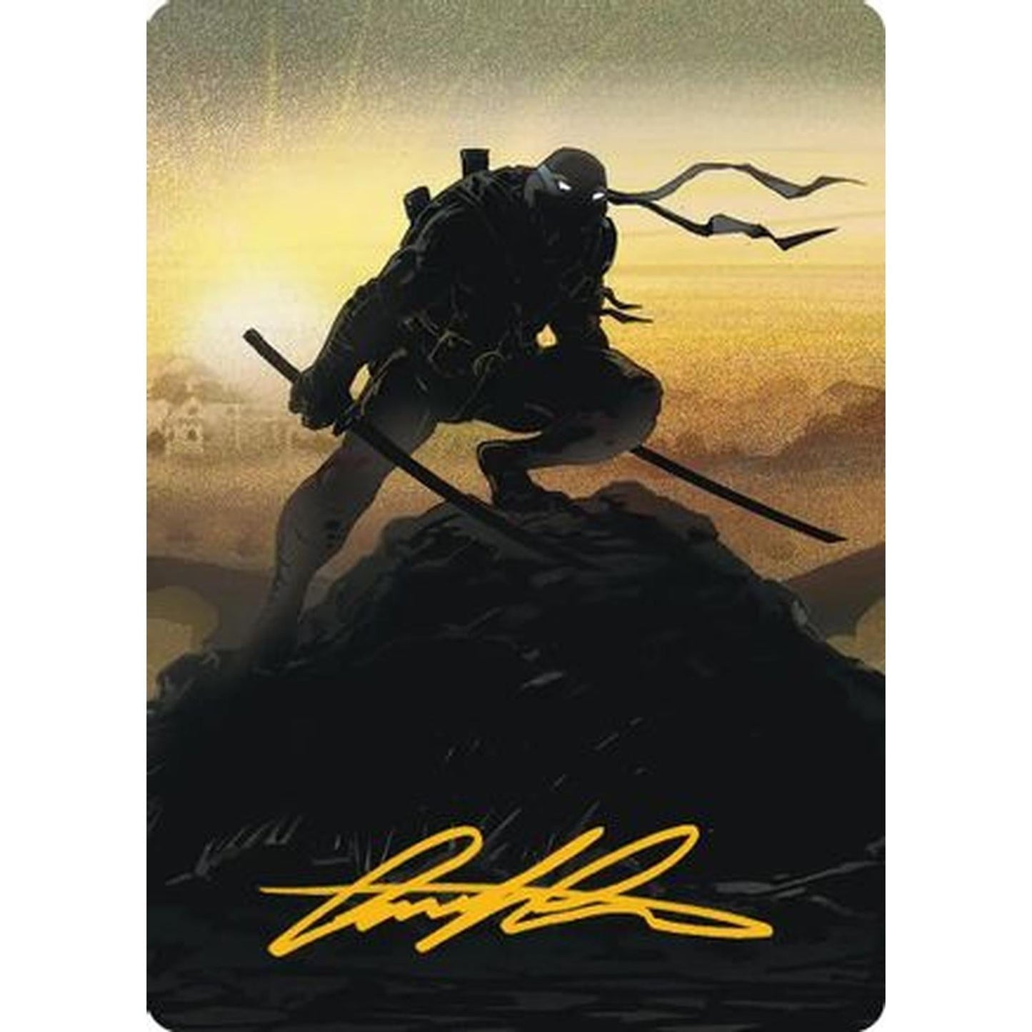 Leonardo, Sewer Samurai Art Card (20/54) (Gold-Stamped Signature) [Art Series: Teenage Mutant Ninja Turtles]