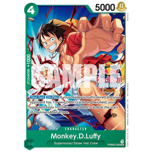 Monkey.D.Luffy (Red Bull Double Don!!) (PRB02-005) [One Piece Promotion Cards]