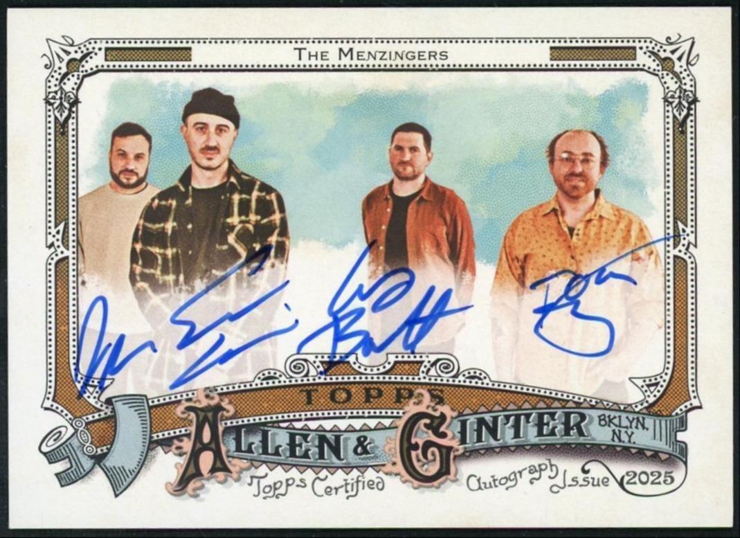 2025 Topps Allen & Ginter The Menzingers Quad Auto Blue Ink
