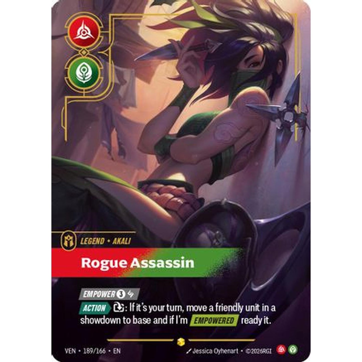 Akali - Rogue Assassin (Overnumbered) (189/166) [Vendetta] Foil