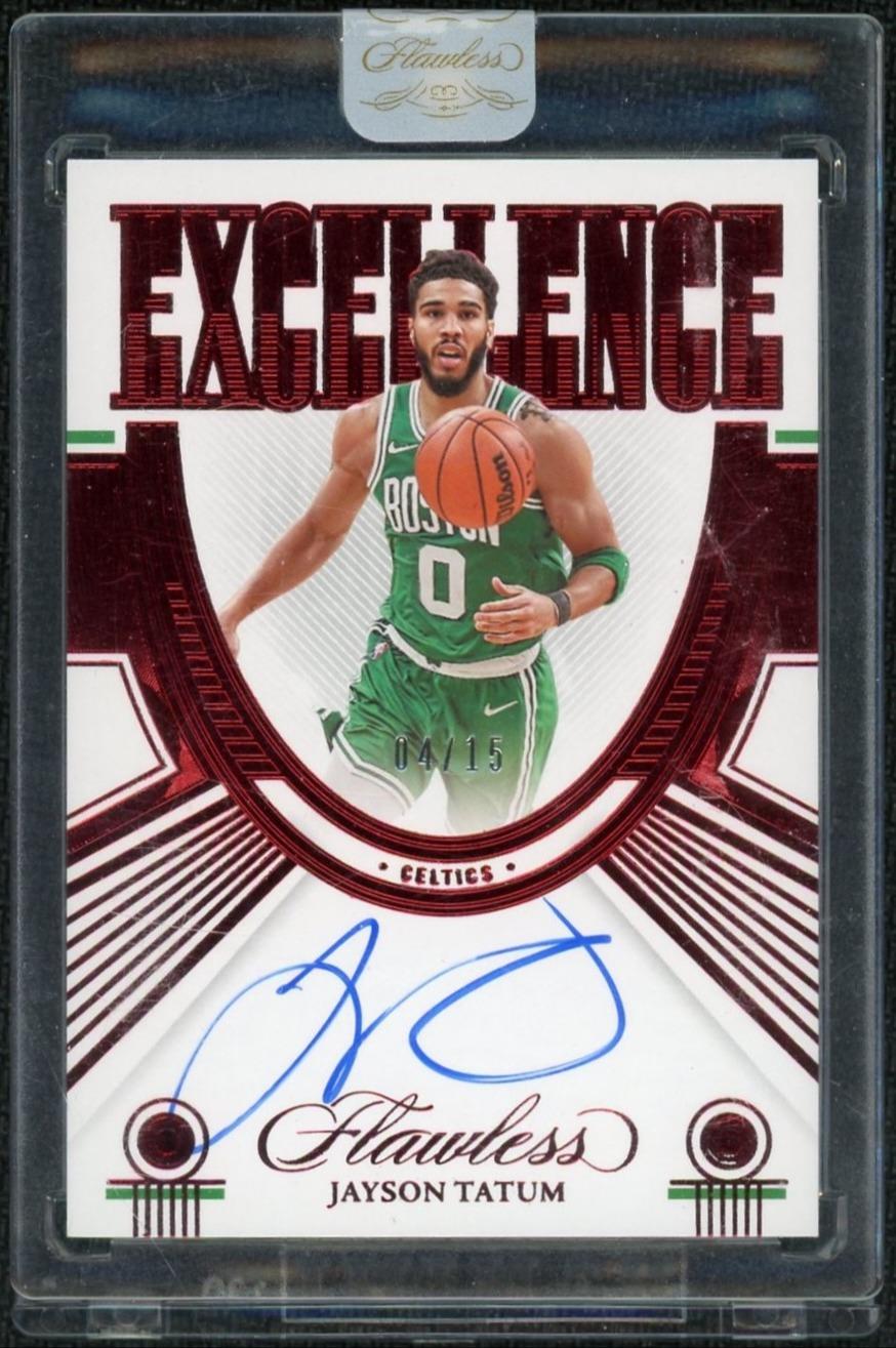 2021 Panini Flawless Excellence Signatures Jayson Tatum Ruby /15