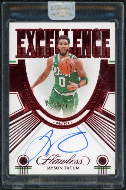 2021 Panini Flawless Excellence Signatures Jayson Tatum Ruby /15