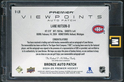 2024 Premier V-LH Lane Hutson Viewpoints Bronze Patch Auto 09/99