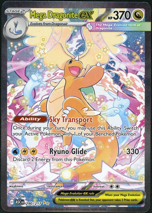 2026 Pokemon Ascended Heroes Mega Dragonite EX #290