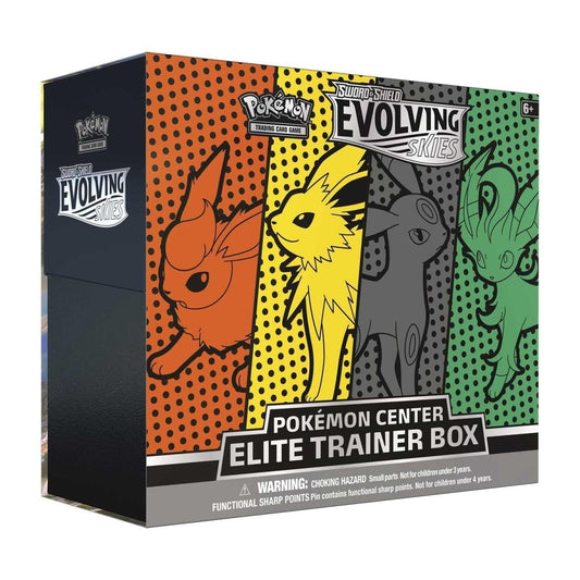 Pokemon: Evolving Skies Elite Trainer Box PKMN CENTER [Flareon/Jolteon/Umbreon/Leafeon] - SWSH07: Evolving Skies (SWSH07)