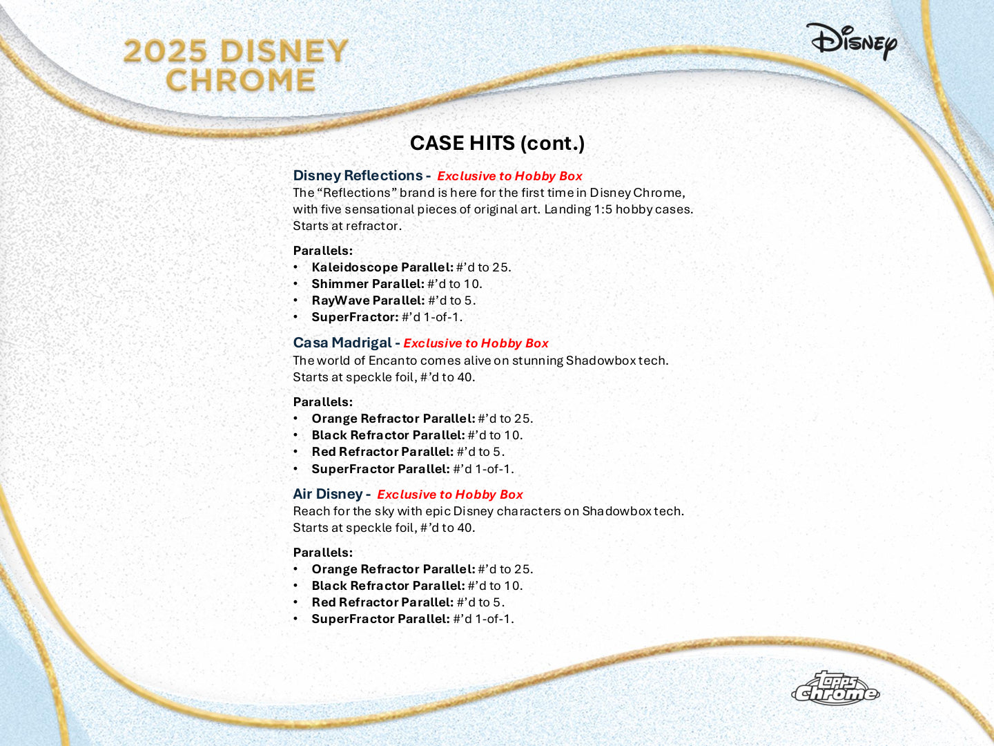 2025 Topps Chrome Disney Hobby Box