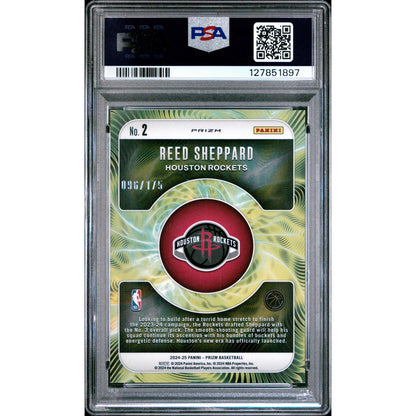 2024 Panini Prizm Fractal Reed Sheppard #2 Blue Wave PSA 10