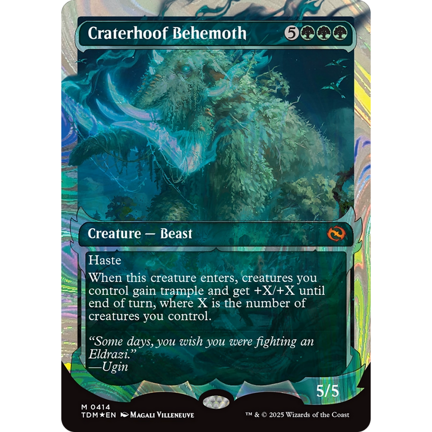 Craterhoof Behemoth (Showcase) (Halo Foil) (Showcase) [Tarkir: Dragonstorm] Foil