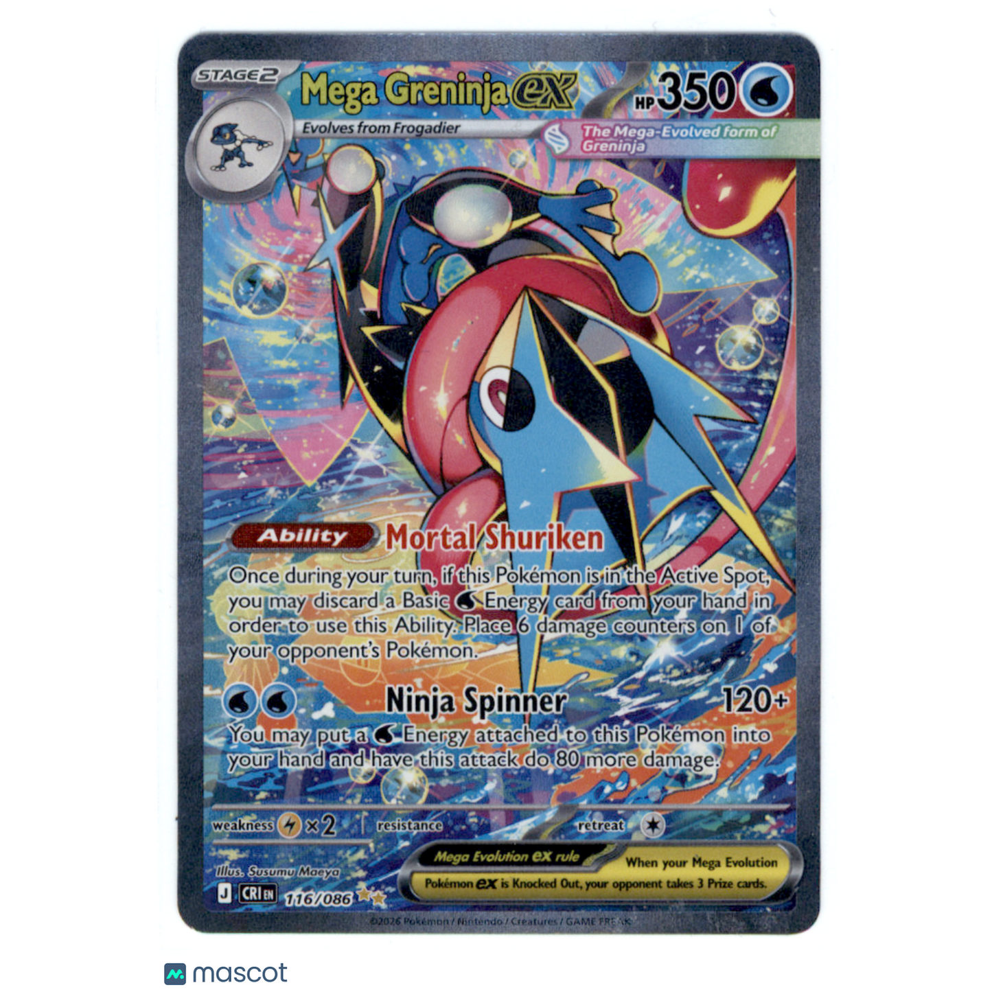2026 Mega Evolution – Ascended Heroes Mega Greninja EX #116/86 SAR