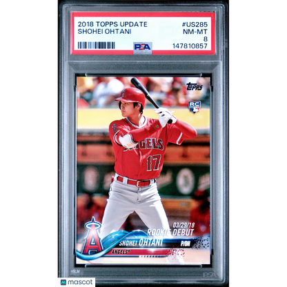 2018 Topps Update Shohei Ohtani #US285 PSA 8