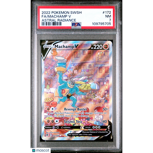 2022 Pokemon Sword & Shield Astral Radiance Machamp V #172 Astral Radiance Fa PSA 7