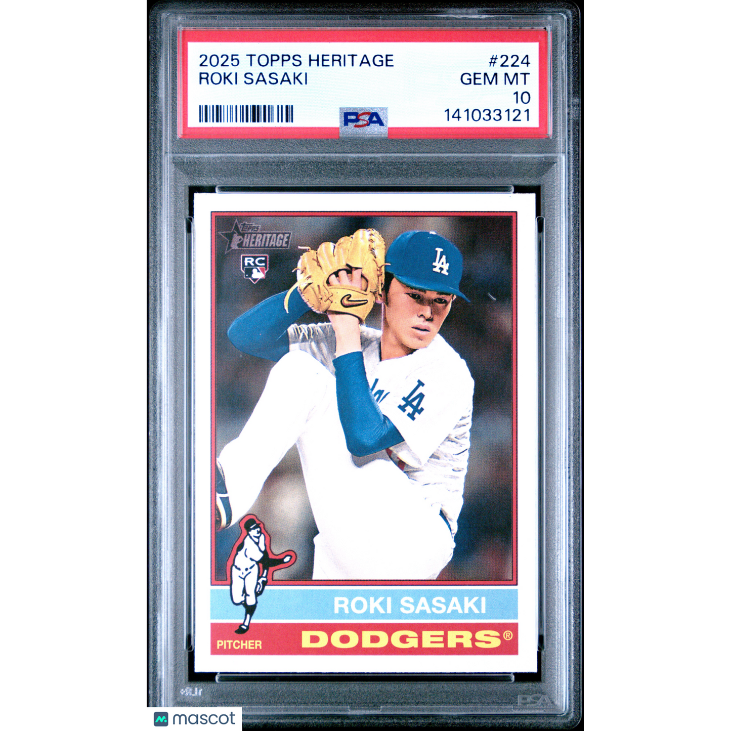 2025 Topps Heritage Roki Sasaki #224 PSA 10