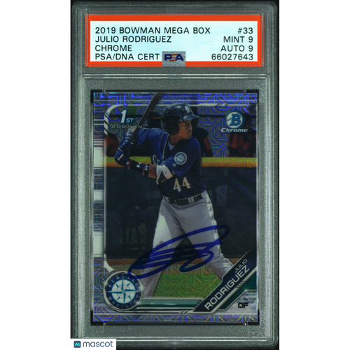 2019 Bowman Mega Box Chrome Julio Rodriguez #33 PSA 9