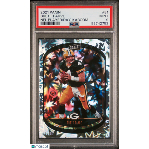 2021 Panini NFL Player Of The Day Brett Favre #81 Kaboom PSA 9