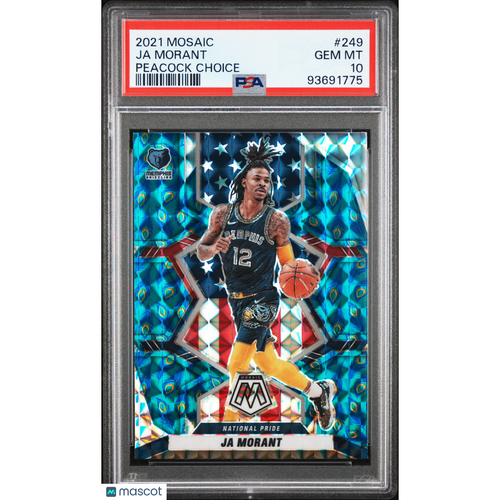 2021 Panini Mosaic Ja Morant #249 Peacock Choice PSA 10